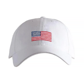 Harding Lane Harding Lane - Adult Baseball Hat - American Flag - White