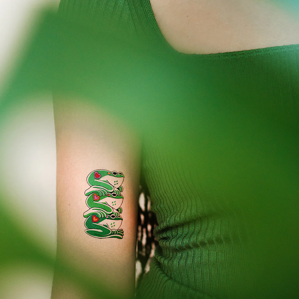 Tattly Tattoo 2-Pack - Frog Stack