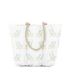 Sea Bags Sea Bags x Sara Fitz - Beach Chairs - Medium Tote - Hemp Handle