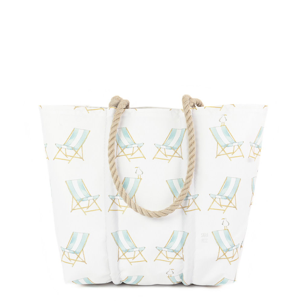 Sea Bags x Sara Fitz - Beach Chairs - Medium Tote - Hemp Handle