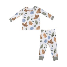 Angel Dear Angel Dear Long Sleeve Loungewear Set - Cuddly Leaves