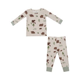 Angel Dear Angel Dear Long Sleeve Loungewear Set - Sweet Brown Bears