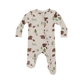 Angel Dear Angel Dear 2 Way Zipper Footie Romper - Sweet Brown Bear