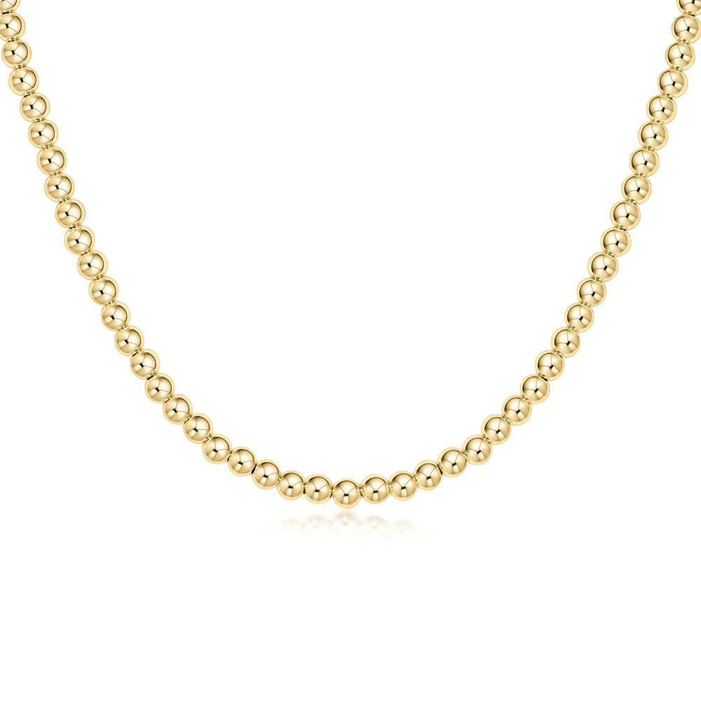 ENewton - Classic Gold Choker Necklace - 15 Inch - 4mm