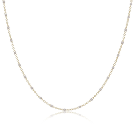 ENewton ENewton Necklace  - Choker - Gold Simplicity - Pearl - 15 Inch - 2mm
