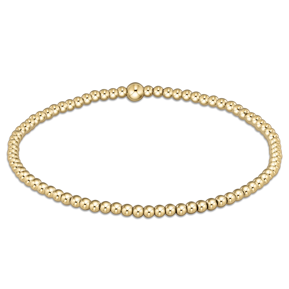ENewton - Classic Gold Bead Bracelet - 2.5mm