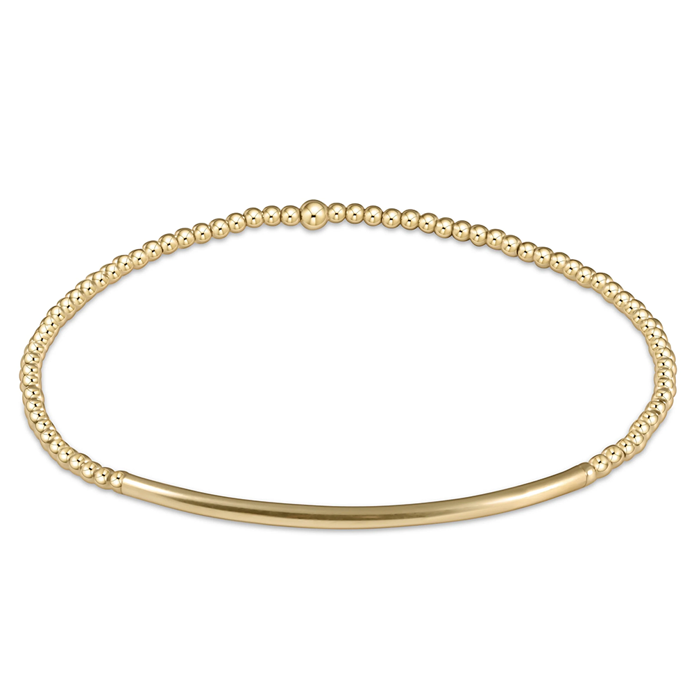 ENewton Classic Gold Bracelet - Bliss Bar - 2mm