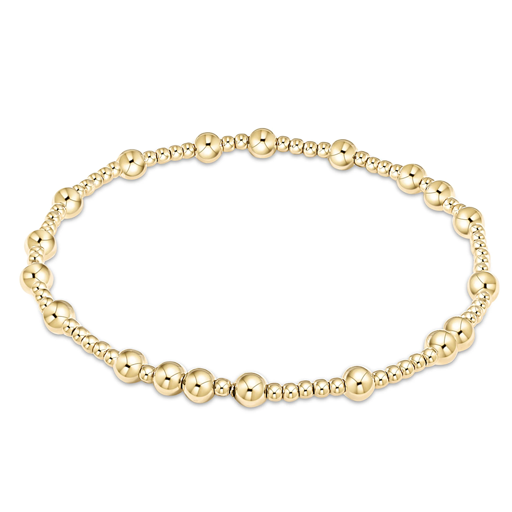 ENewton - Classic Gold Pattern Bracelet - Hope Unwritten - 6mm