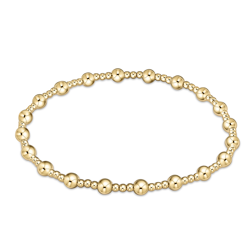 ENewton - Classic Gold Pattern Bracelet - Sincerity - 4mm