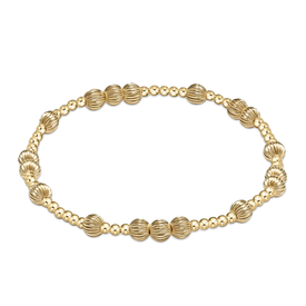 ENewton ENewton - Gold Dignity Bead Pattern Bracelet - Hope Unwritten - 5mm