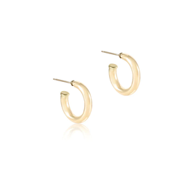ENewton ENewton Round Gold Post Hoop Earrings -  .5 Inch - 4mm