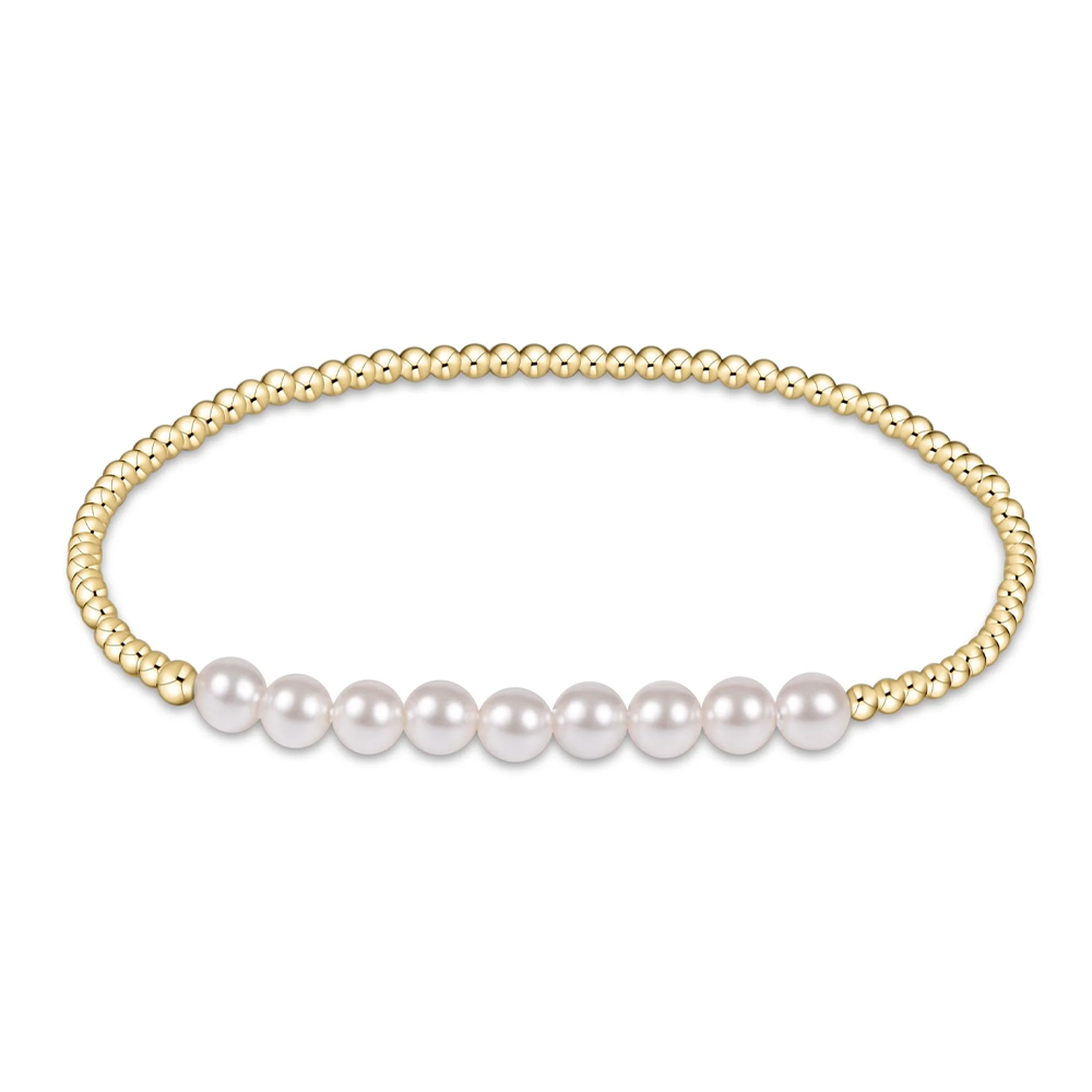 ENewton ENewton - Gold Pearl Pattern Bracelet - Bliss - 5mm