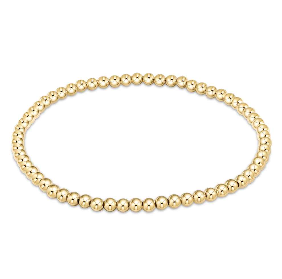 ENewton Extends - Classic Gold Bead Bracelet - 3mm