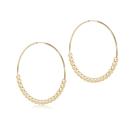 ENewton ENewton Earrings - Classic Gold Beaded Hoops - Bliss - 4mm