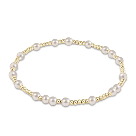 ENewton ENewton - Extends - Gold Pearl Pattern Bracelet - Hope Unwritten - 4mm