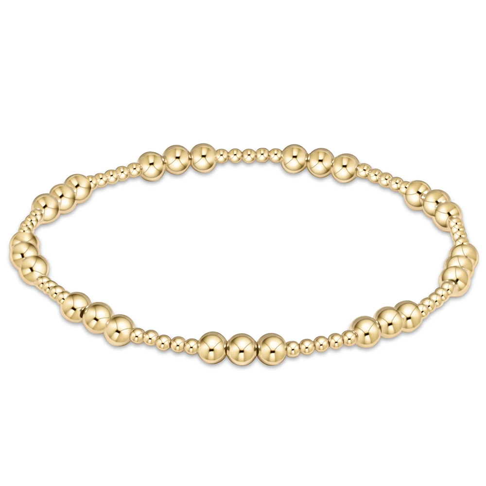 ENewton - Classic Gold Pattern Bracelet - Joy - 4mm