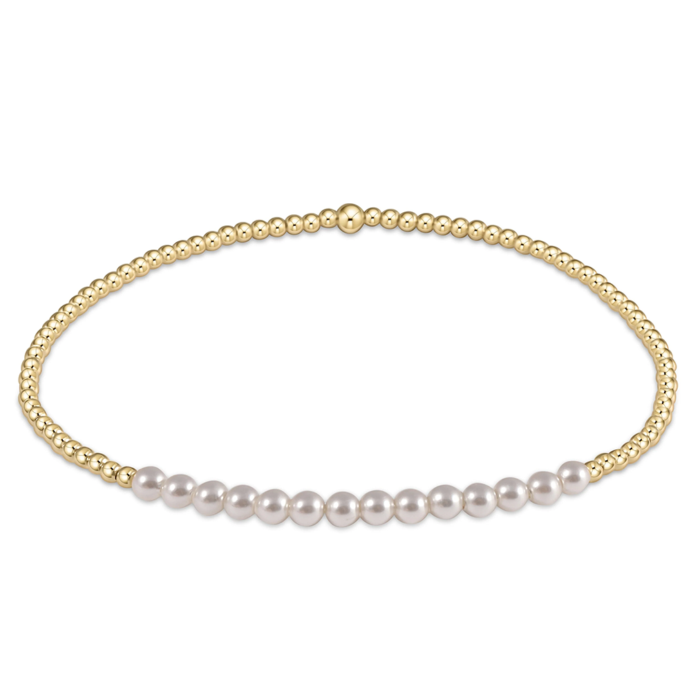 ENewton - Gold Pearl Pattern Bracelet - Bliss - 2mm
