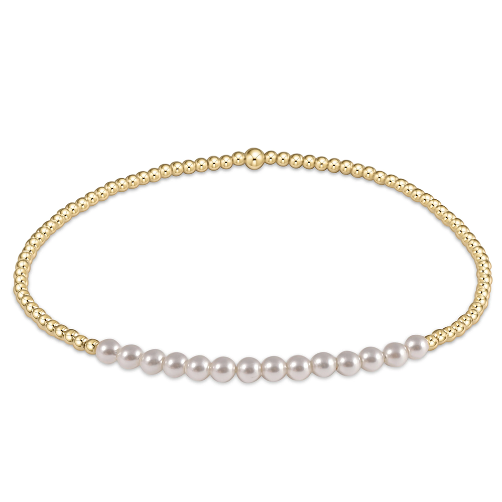 ENewton Gold Pearl Pattern Bracelet - Bliss - 3mm