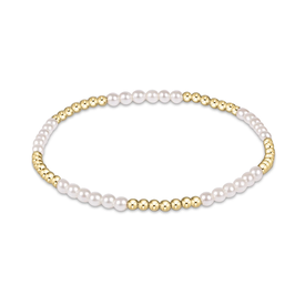 ENewton ENewton - Gold Pearl Pattern Bracelet - Blissful - 3mm