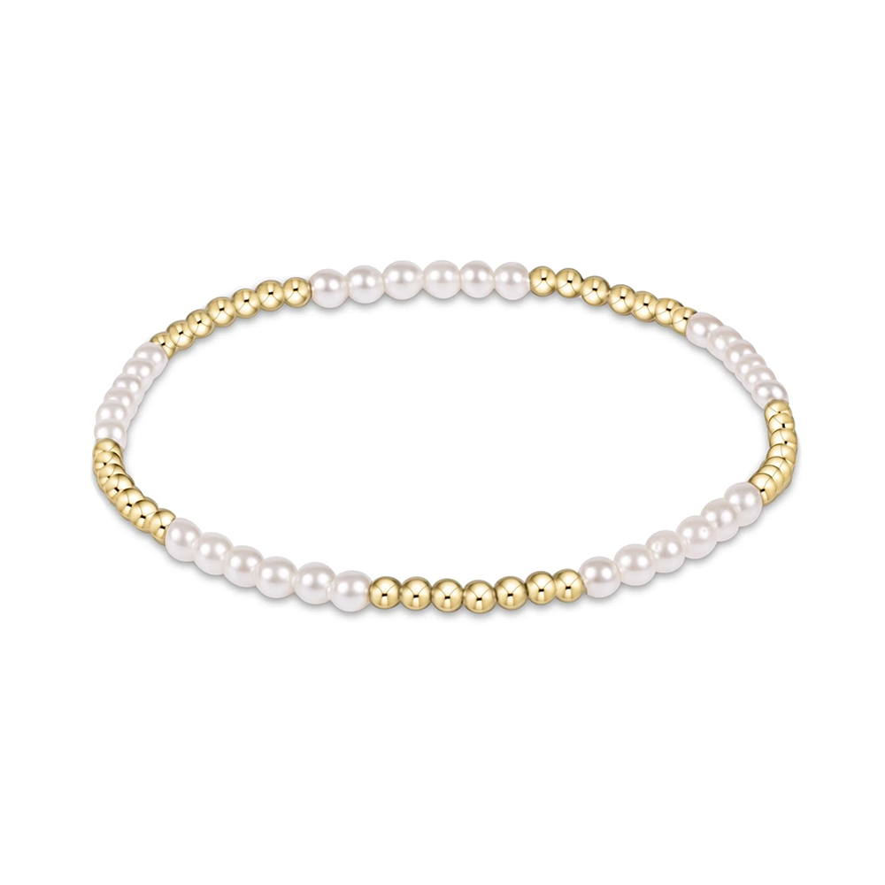 ENewton - Gold Pearl Pattern Bracelet - Blissful - 3mm