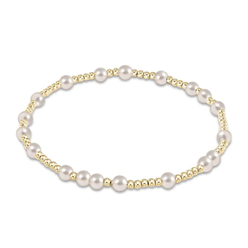 ENewton ENewton - Gold Pearl Pattern Bracelet - Hope Unwritten - 4mm