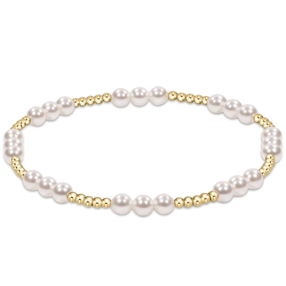 ENewton Gold Pearl Pattern Bracelet - Joy - 4mm
