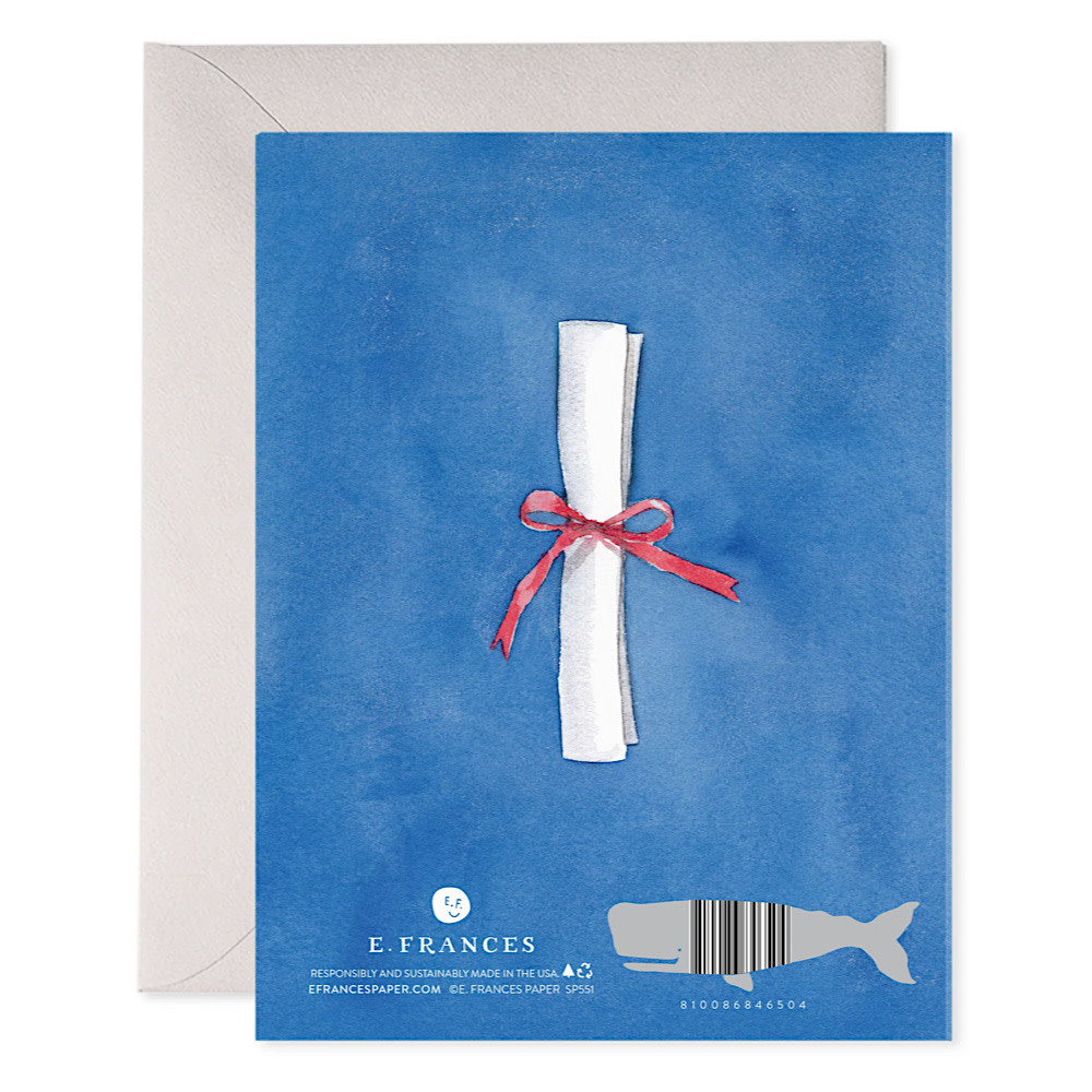 E. Frances Card - Blue Congrats Graduation