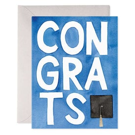 E Frances Paper E. Frances - Blue Congrats Graduation Card