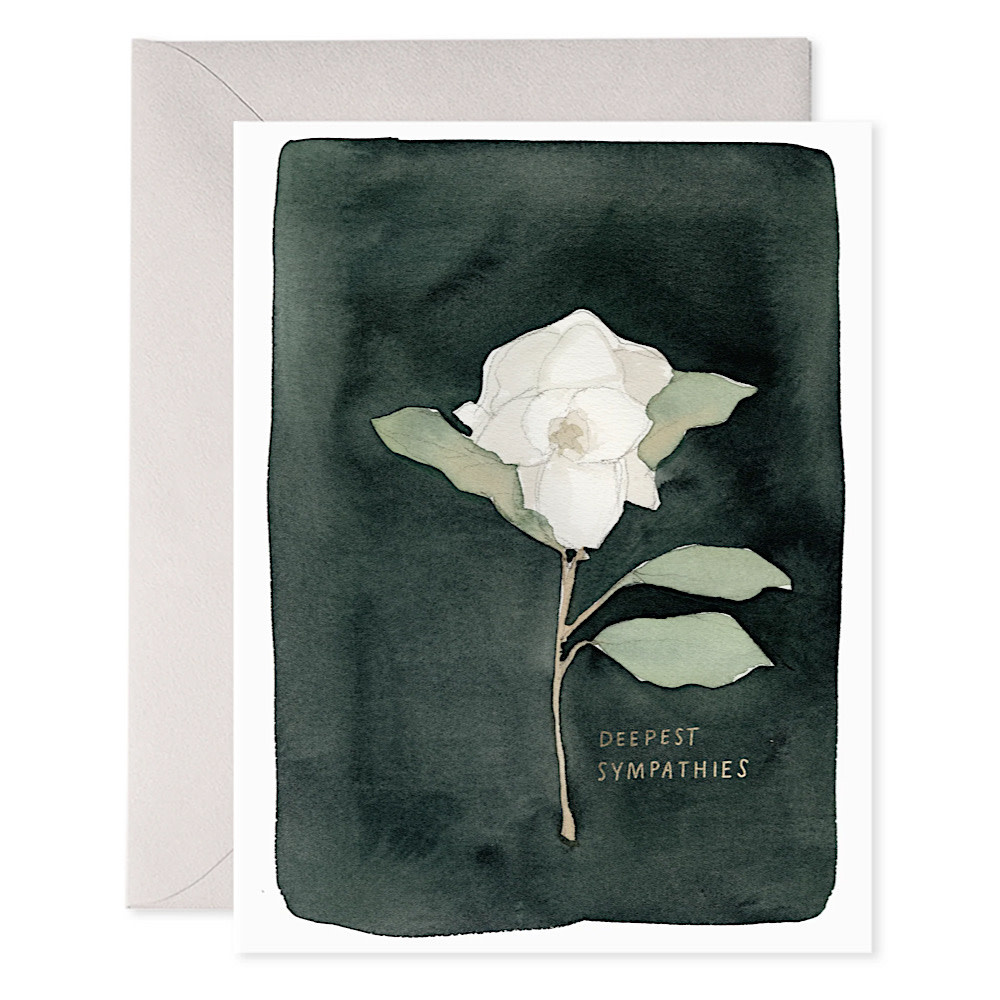 E. Frances - White Flower Sympathy Card