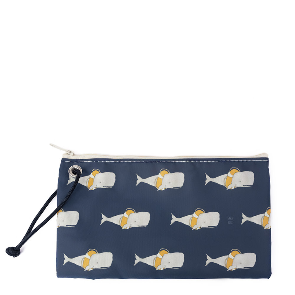 Sea Bags x Sara Fitz - Whales - Large Wristlet