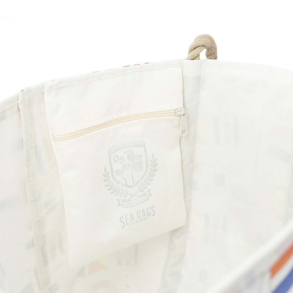 Sea Bags x Sara Fitz - Nautical Flags - Medium Tote - Hemp Handle