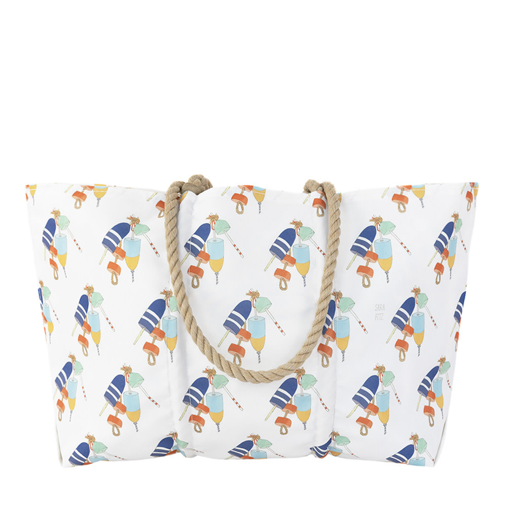 Sea Bags Sea Bags x Sara Fitz - Buoys - Large Tote - Hemp Handle