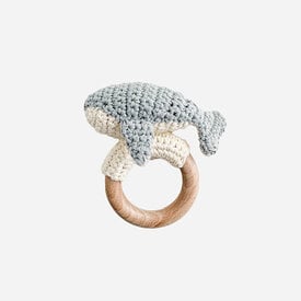 The Blueberry Hill The Blueberry Hill Crochet Rattle Teether - Whale