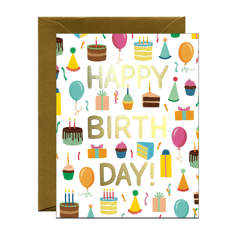 Yeppie Paper - Birthday Things Foil Stamped Card