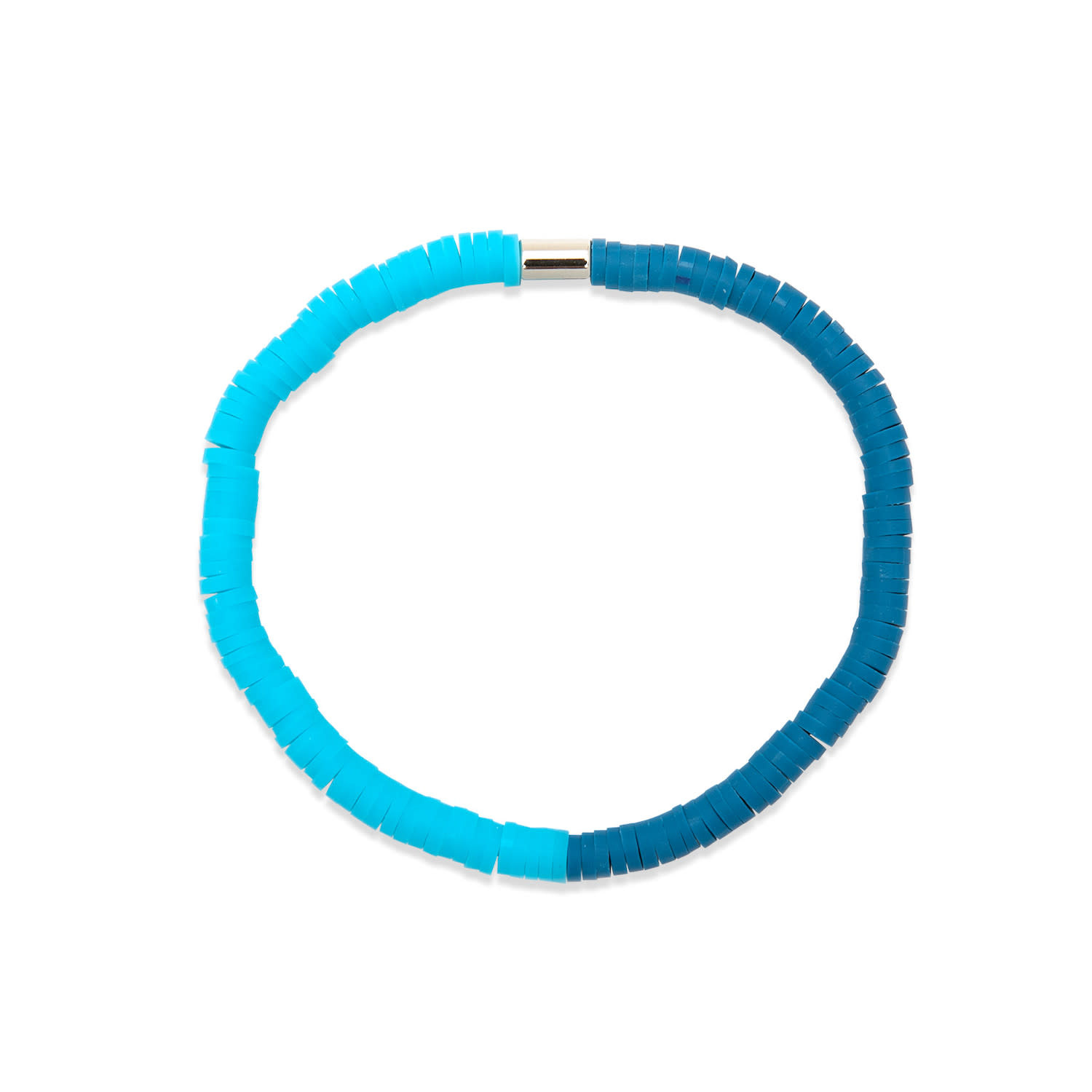 Pura Vida - Seascape Disc Stretch Bracelet - Bluebell