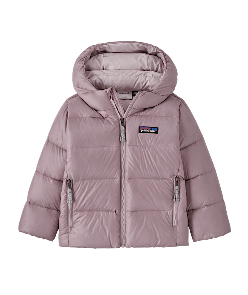 Patagonia Baby Hi Loft Down Sweater Hoody Stormy Mauve