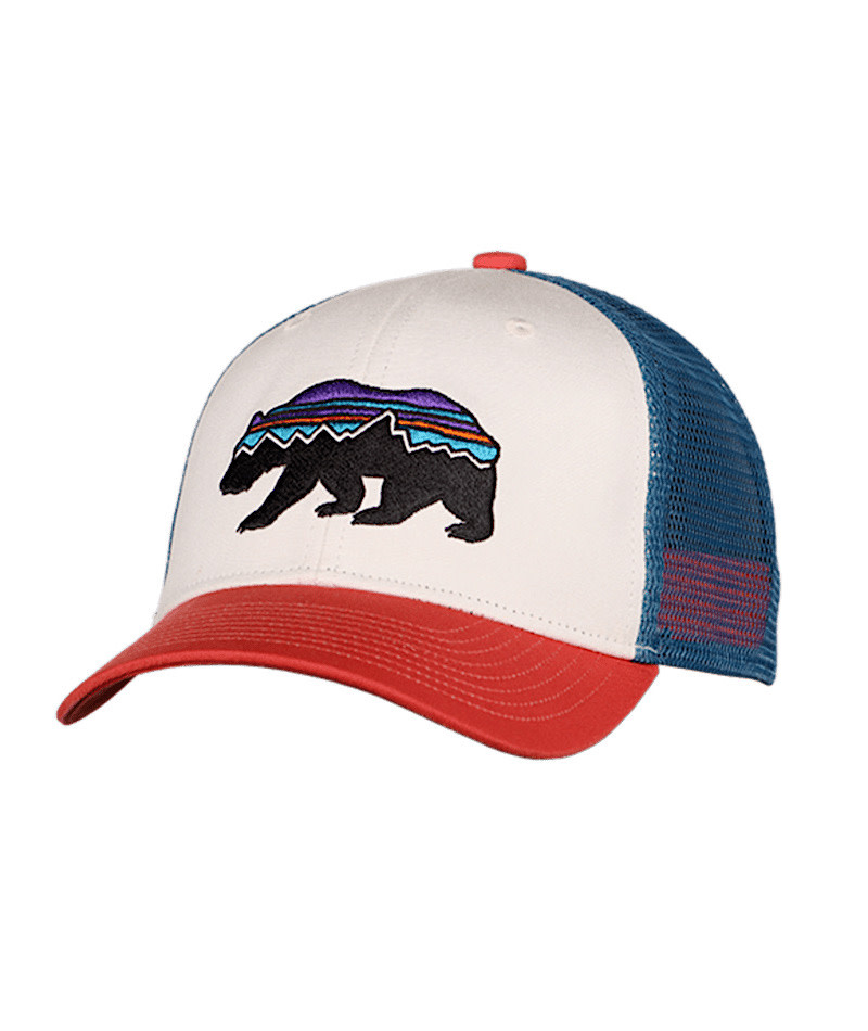 Patagonia Kids Trucker Hat - Fitz Roy Bear - Birch White