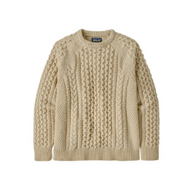 Patagonia Patagonia - Recycled Wool-Blend Cable Knit Crewneck Sweater - Natural