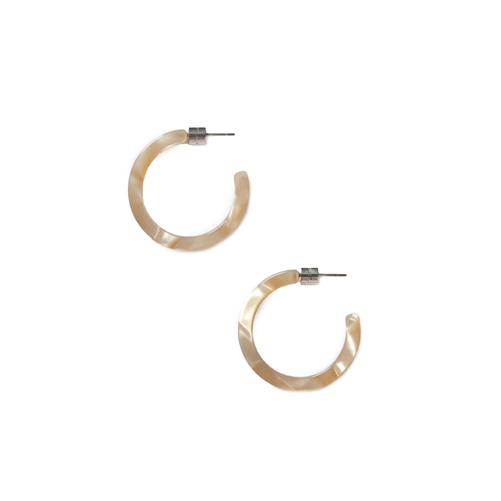 Machete Machete Mini Hoop Earrings - Sand Shell