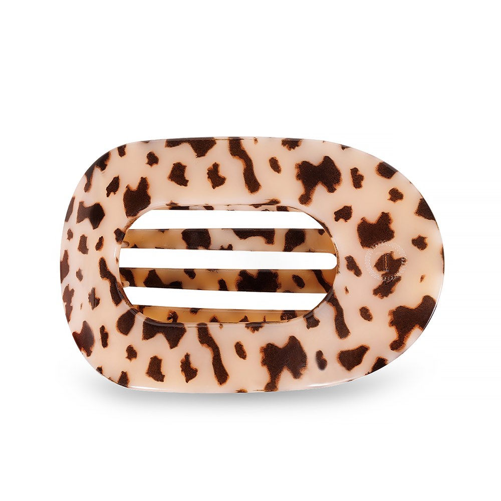 Teleties Flat Round Clip - Large - Blonde Tortoise