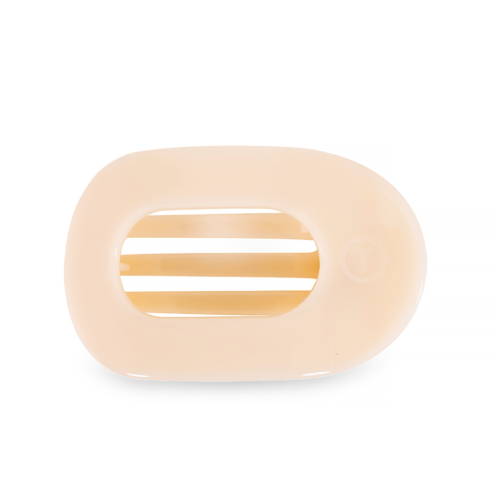 Teleties Teleties Flat Round Clip - Large - Almond Beige