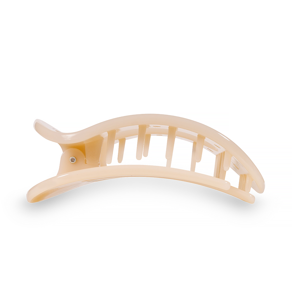 Teleties Flat Round Clip - Large - Almond Beige