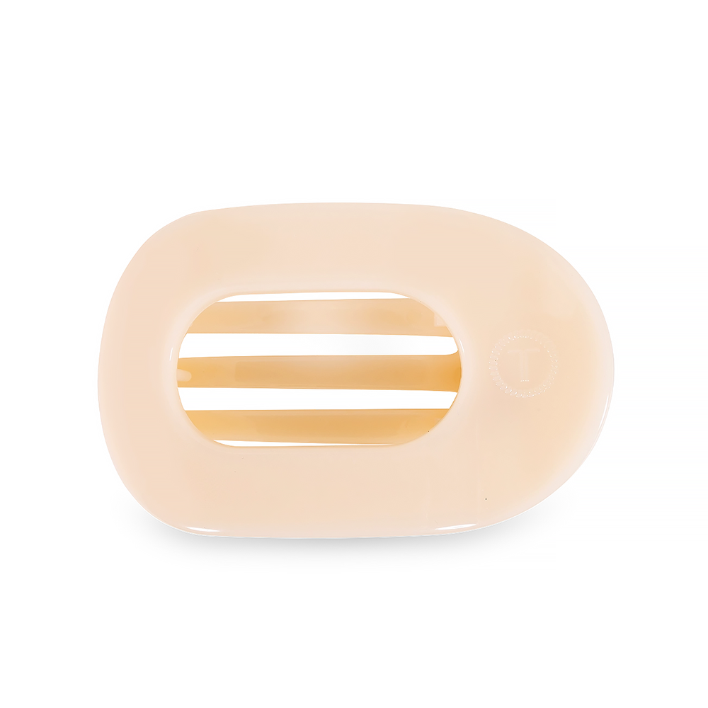 Teleties Teleties Flat Round Clip - Medium - Almond Beige