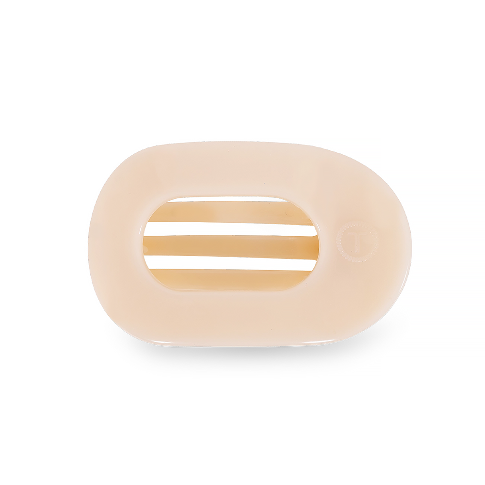 Teleties Teleties Flat Round Clip - Small - Almond Beige