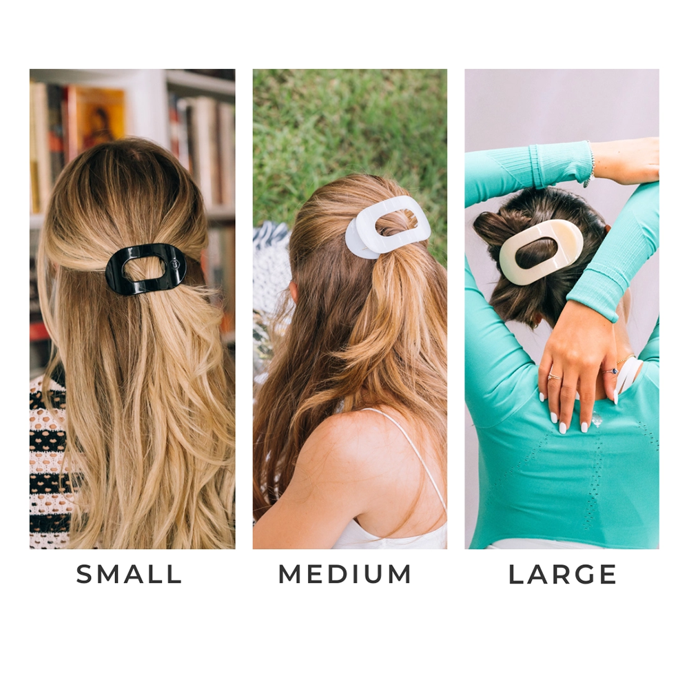 Teleties Flat Round Clip - Small - Almond Beige