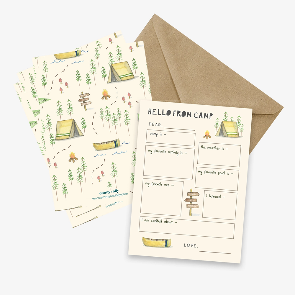 Emmy+Olly  Note Cards - Set of 10 - Camp Notes