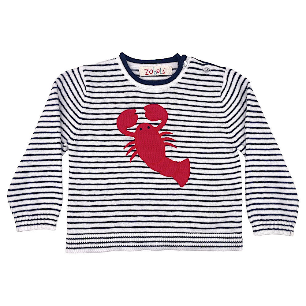 Zubel Children's Lightweight Lobster Striped Knit Sweater -