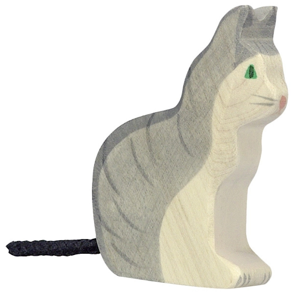 Holztiger - Wooden Cat Sitting