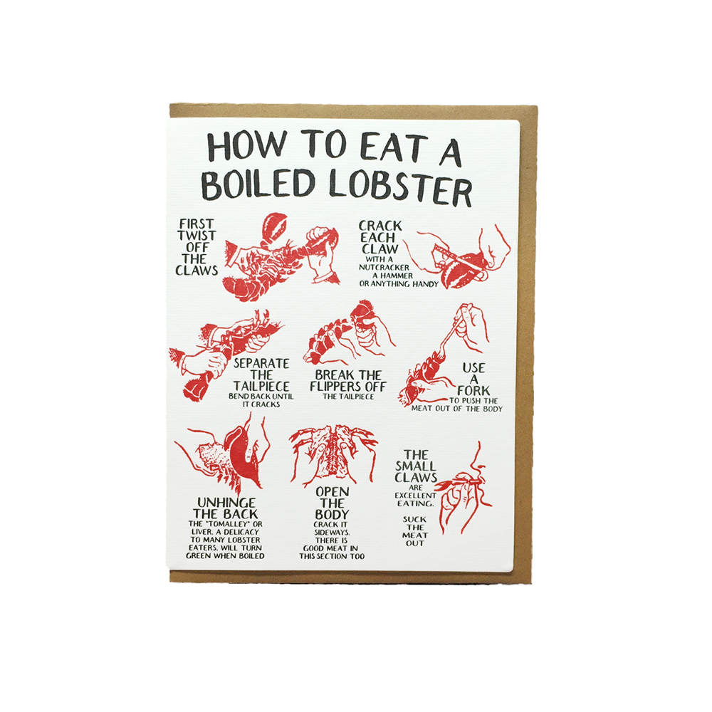 Big Wheel Press Big Wheel Press - How to Eat Lobster Card