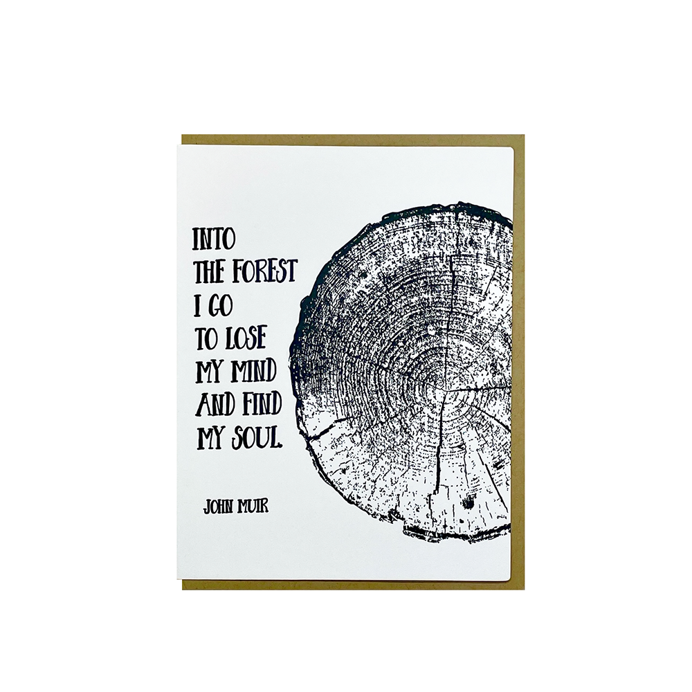 Big Wheel Press - Into the Forest I Go Card